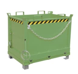 Bauer Conteneur à fond rabattable empilable jusqu'à 2 m³ en RAL6011 vert réséda