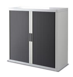 Paperflow Armoire à rideaux transversaux easyOffice®, 2 hauteurs des classeurs, blanc/anthracite