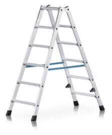ZARGES Escabeau Nova B accessible des deux côtés, 2 x 5 marche(s) en tôle striée