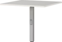Angle de liaison anguleux GW-MAILAND 7906 avec pied d'appui, largeur x profondeur 800 x 800 mm, plaque gris clair