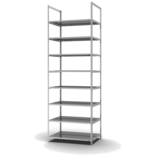 hofe Etagère à dossiers à visser pour une utilisation des deux côtés, 8 tablettes, avec revêtement en zinc anti-corrosion